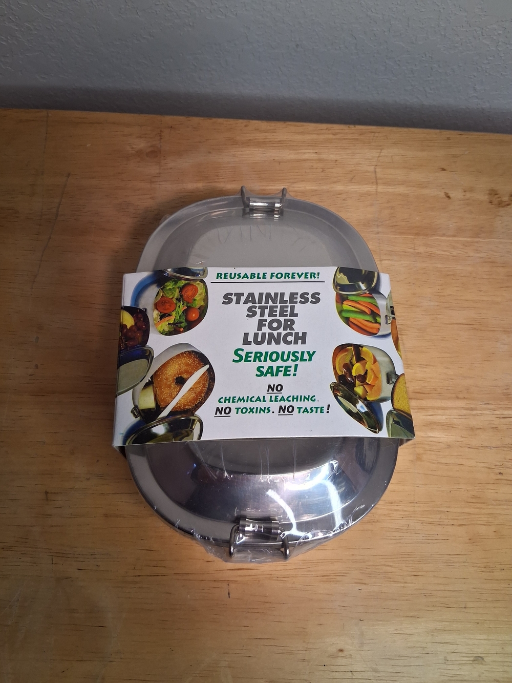 Stainless Steel Lunch Box Tin BPA Free Reusable Eco Food Container New